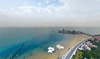 海岸带空中全景