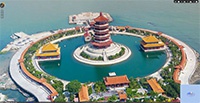 蓬莱阁空中全景